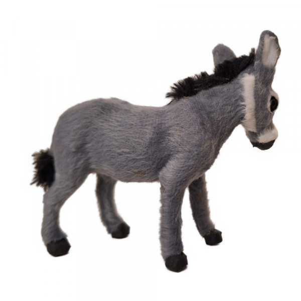 Esel mini, Miniaturesel, Echtfell, Handarbeit, Weihnachtskrippe, Krippentier, Krippenfigur, Egli, Erzaehlfigur